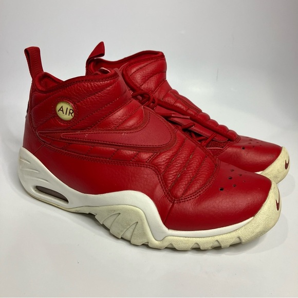 Nike Air Shake Ndestrukt red leather sneakers women’s size 9 athletic activewear - Picture 2 of 9